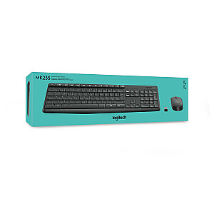 Клавиатура Logitech MK235 RF Wireless QWERTY US International Grey