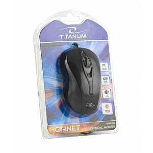 Pelė TITANUM TM103K USB Type-A, optinė, 1000 dpi, dvipusė