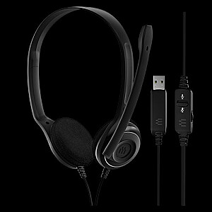 Sennheiser PC 8 USB Headset Wired Headband Office/Call Center USB Type-A Black