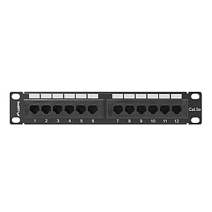 PATCH PANEL LANBERG 10 colių (12 prievadų, 1U, CAT.5E UTP)