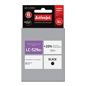 Activejet Ink AB-529BN (pakeičia Brother LC529Bk; Supreme; 58 ml; juoda)