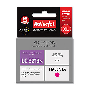 ActiveJet spausdintuvo rašalas AB-3213MN, skirtas pakeisti Brother, Brother LC3213M; Aukščiausias; 7 ml; violetinė