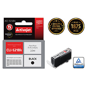 Чернила Activejet ACC-521BN (замена для Canon CLI-521Bk; Supreme; 10 мл; черные)