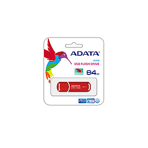 Флэш-накопитель ADATA 64 ГБ DashDrive UV150 USB Type-A 3.2 Gen 1 (3.1 Gen 1), красный