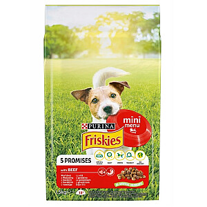 FRISKIES Mini Menu Jautiena su daržovėmis - sausas maistas šunims - 1,5 kg