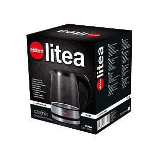 Электрический чайник ELDOM C410 LITEA 1,2 л 1500 Вт Черный, Прозрачный