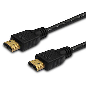 SAVIO HDMI (M) kabelis, 20 m, juodas, auksinis antgalis, didelės spartos v1.4, Ethernet/3D CL-75