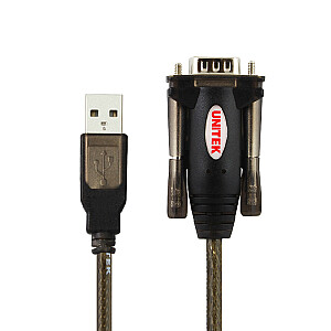 UNITEK Y-105A nuoseklusis kabelis Juodas 1,5 m USB Type-A DB-9