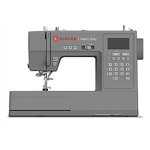 Kompiuterizuota siuvimo mašina Singer HD6800C Heavy Duty Dygsnių skaičius 586, Sagos skylučių skaičius 9, Pilka