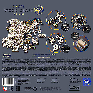 TREFL Пазл из дерева Старинная карта мира 1000 шт.