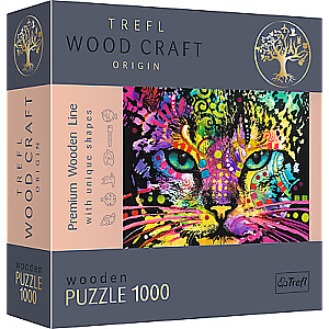 TREFL Пазл деревянный - Цветной кот, 1000шт.