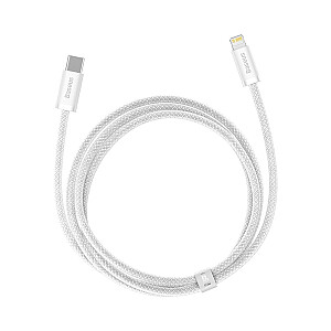 „Baseus“ dinaminis USB-C laidas skirtas „Lightning“, 23 W, 1 m (baltas)