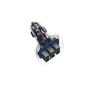 Green Cell CADGC01 PowerRide automobilinis įkroviklis 54W 3x USB 18W Ultra Charge