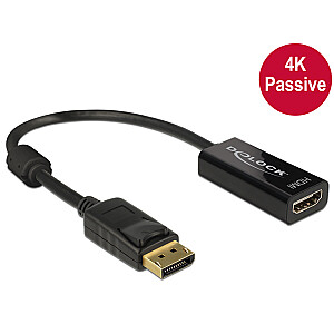 DeLOCK vaizdo kabelio adapteris 62609 0,2 m DisplayPort 1.2 HDMI juodas