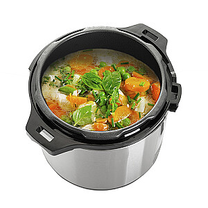 Camry CR 6409 Multicooker 6L 1000W juoda, nerūdijantis plienas