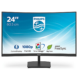 Philips E Line 241E1SC/00 59,9 cm (23,6 colio) LED ekranas 1920 x 1080 pikselių Full HD juodas