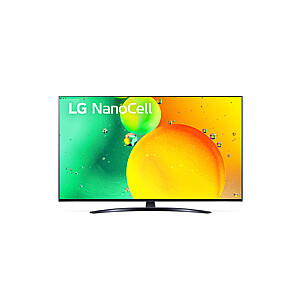 LG 65NANO763QA 65 colių (165 cm), Smart TV, WebOS, 4K HDR NanoCell, 3840 × 2160, Wi-Fi, DVB-T/T2/C/S/S2