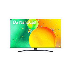 LG 43NANO763QA 43 colių (109 cm), Smart TV, WebOS, 4K HDR NanoCell, 3840 × 2160, Wi-Fi, DVB-T/T2/C/S/S2