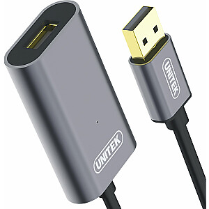 USB kabelis Unitek USB-A į USB-A 5 m sidabrinis (Y-271)
