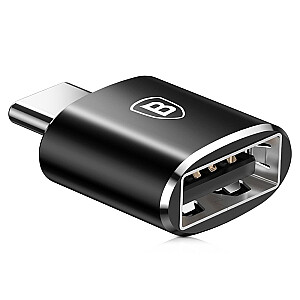 „Baseus“ USB į USB Type-C adapteris 2.4A (juodas)