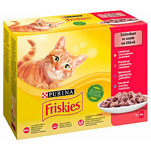 Friskies Mix Meat – šlapias kačių maistas – 12 x 85g