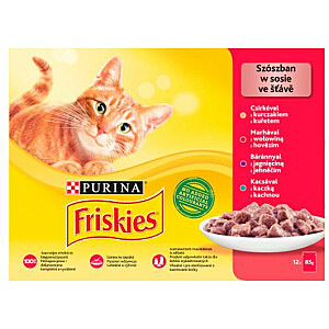 Friskies Mix Meat – šlapias kačių maistas – 12 x 85g