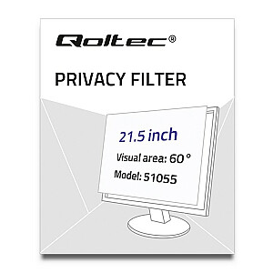 Qoltec privatumo filtras 51055 21,5" | 16:9