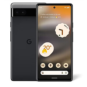 google Pixel 6a Charcoal, 6,1 col., OLED, 1080 x 2400, Google Tensor (5 nm), vidinė RAM 6 GB, 128 GB, nano SIM, 4G, 5G, pagrindinė kamera 12,2+12 MP, antrinė kamera 8 MP, Android , 12, 4410 mAh