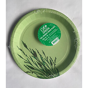Экологические бумажные тарелки Reed Go Green Ø22см 10 шт/0,11кг