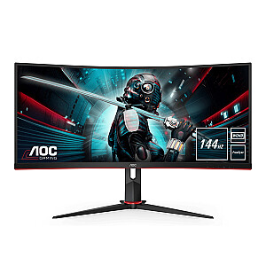 AOC G2 CU34G2X/BK kompiuterio monitorius 86,4 cm (34 colių) 3440 x 1440 pikselių Quad HD LED juodas