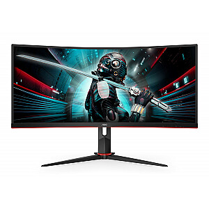 AOC G2 CU34G2X/BK kompiuterio monitorius 86,4 cm (34 colių) 3440 x 1440 pikselių Quad HD LED juodas