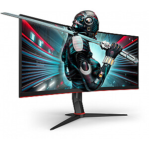 AOC G2 CU34G2X/BK kompiuterio monitorius 86,4 cm (34 colių) 3440 x 1440 pikselių Quad HD LED juodas