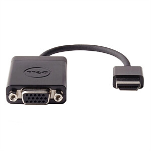 „Dell“ adapteris HDMI į VGA 470-ABZX Black, HDMI – vyriškas