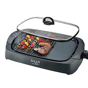 Adler Electric Grill AD 6610 Table, 3000 W, Black, Glass lid