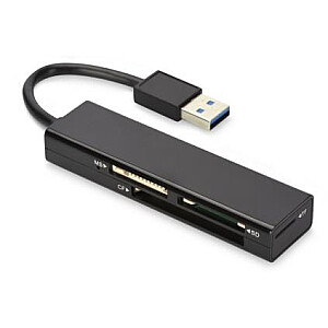 Ednet USB 3.0 MCR kortelių skaitytuvas, juodas USB 3.2 Gen 1 (3.1 Gen 1)