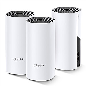TP-LINK Whole Home Mesh Wi-Fi System  Deco E4 (3-pack) 802.11ac, 867+300 Mbit/s, 10/100 Mbit/s, Ethernet LAN (RJ-45) ports 2, Mesh Support Yes, MU-MiMO No, Antenna type 2xInternal