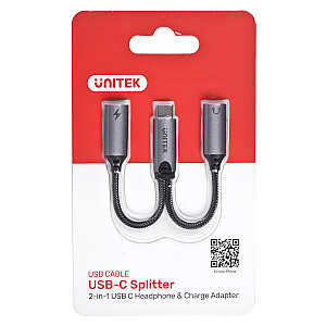 ADAPTERIS UNITEK USB-C – 2X USB-C, 18 W, GARSO, M206A