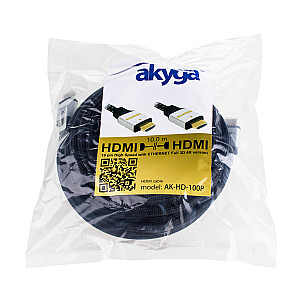 Akyga AK-HD-100P HDMI kabelis 10m HDMI A tipo (standartinis) juodas