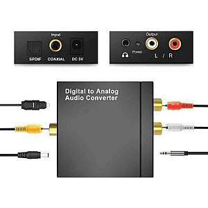 Adapteris AV Mozos Toslink – RCA (Cinch) juodas (DAC01)