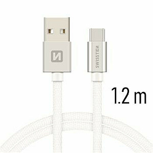 Swissten Textile Универсальный Quick Charge 3.1 USB-C USB Кабель данных 1.2м