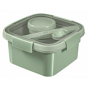 Пищевой контейнер Lunch Kit квадратный 1.1л Smart Eco To Go 16x16x9см нежно-зеленый