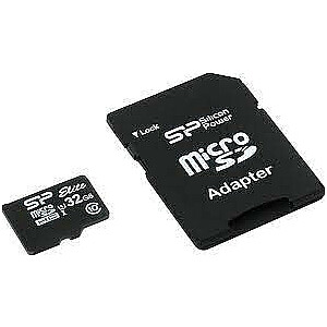 Silicon Power Elite MicroSDHC Card 32GB Class 10 UHS-I (SP032GBSTHBU1V10-SP)