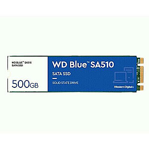 Твердотельный накопитель WESTERN DIGITAL SA510 500 ГБ M.2 SATA 3.0 Скорость записи 510 МБ/с Скорость чтения 560 МБ/с 2,38 мм TBW 200 ТБ MTBF 1750000 часов WDS500G3B0B