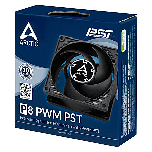 ARCTIC P8 PWM PST — оптимизированный по давлению 80-мм вентилятор с PWM PST