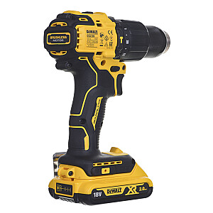 Smūginis veržliaraktis Dewalt DCD709D2T su akumuliatoriumi ir įkrovikliu