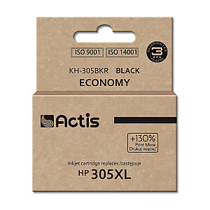 чернила Actis KH-305BKR для принтера HP; замена HP 305XL 3YM62AE; стандарт; 20 мл; черный