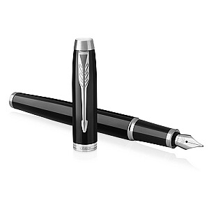 Перьевая ручка Parker IM Черный, Хром Система заправки картриджей 1 шт.