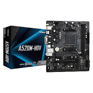 ASROCK A520M-HDV AM4 2xDDR4 mATX MB