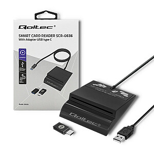 Qoltec 50363 USB laidas 1,8 m USB 3.2 Gen 1 (3.1 Gen 1) USB C USB A Juoda