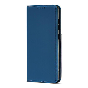 „Fusion Magnet“ kortelių knygos dėklas, skirtas Samsung A526 / A525 / A528 Galaxy A52 5G / A52 4G / A52s mėlynas